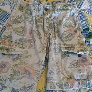 True Religion brand floral cargo shorts